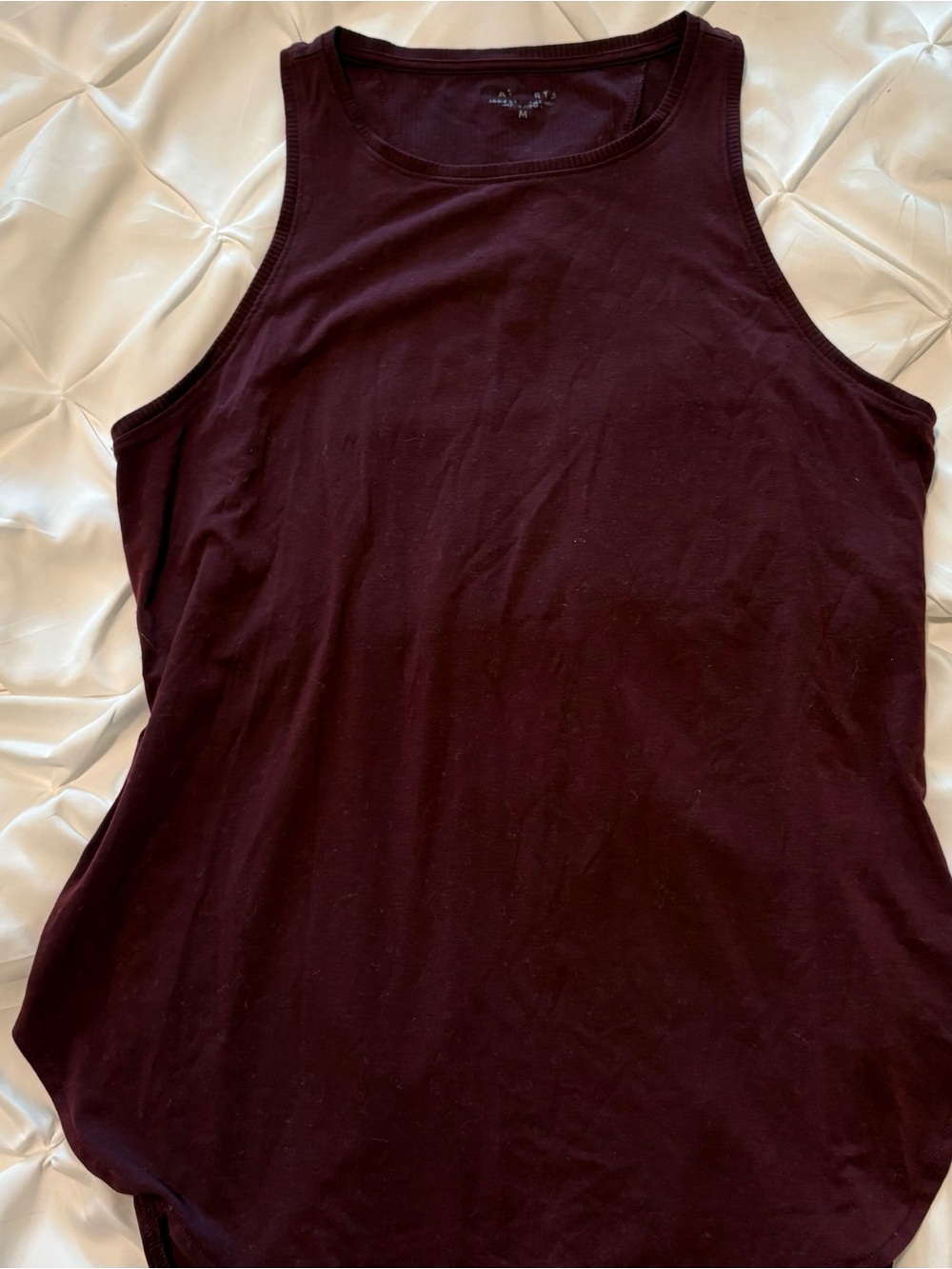 Athleta Essence High Neck Tank Top, Burgundy, Women’s Size Medium
